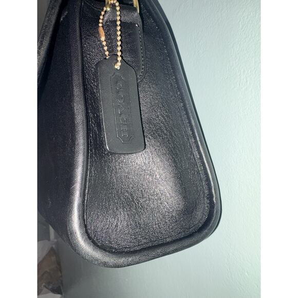 Vintage Coach Black Leather Court Bag Satchel Crossbody 9870 - Picture 16 of 16